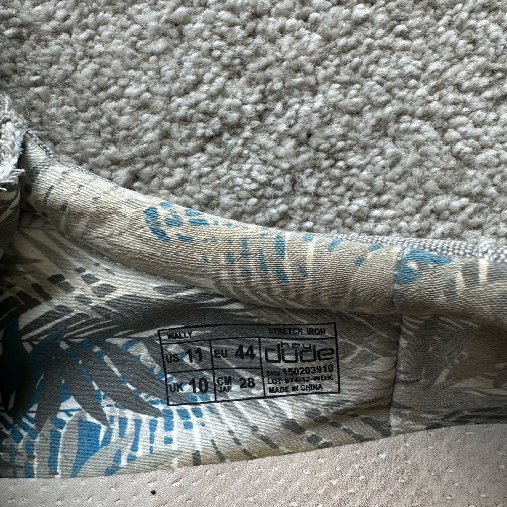 Hey Dude Wally Stretch Iron Gray Slip-On Shoes Size 11 - Picture 6 of 8